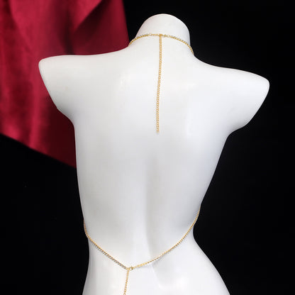 Crystal Butterfly Body Chain Top mooods