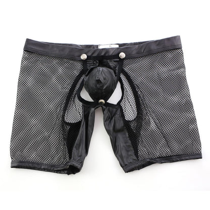 Men’s Cutout Mesh Boxer Briefs with Detachable Pouch mooods