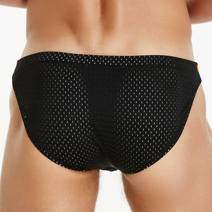 Pride Line Mesh Briefs – Onyx Black mooods