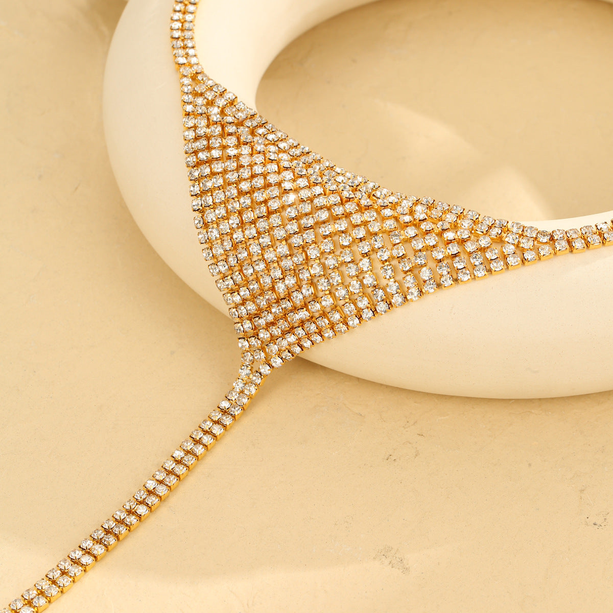 Golden Spark Rhinestone Thong mooods