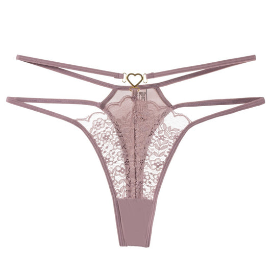 Strappy Lace Thong with Heart Detail Buy 3, Get 1 FREE!