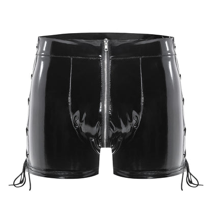 Gloss Vinyl Lace-Up Men’s Shorts mooods