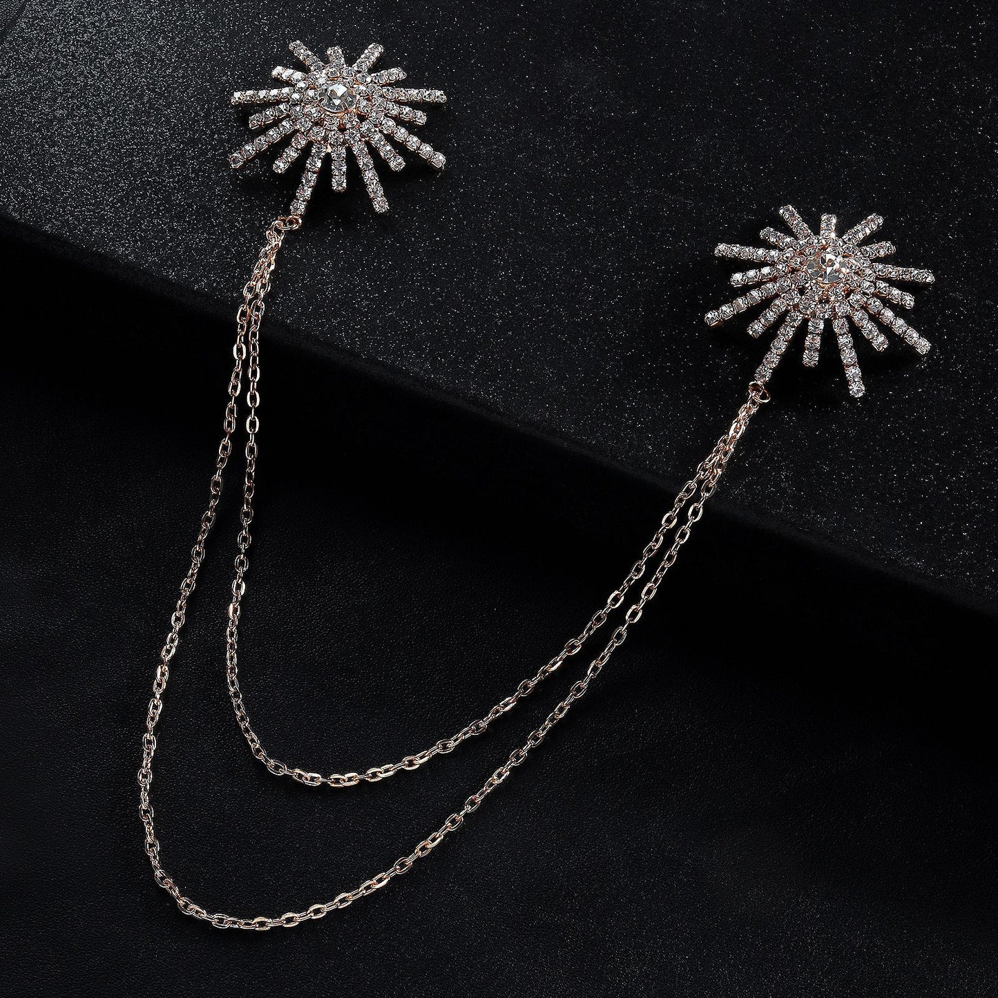 Starlight Rhinestone Nipple Stickers with Chain