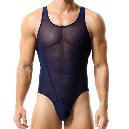Shadow Skin Sheer Thong Bodysuit — Midnight Blue Edition mooods