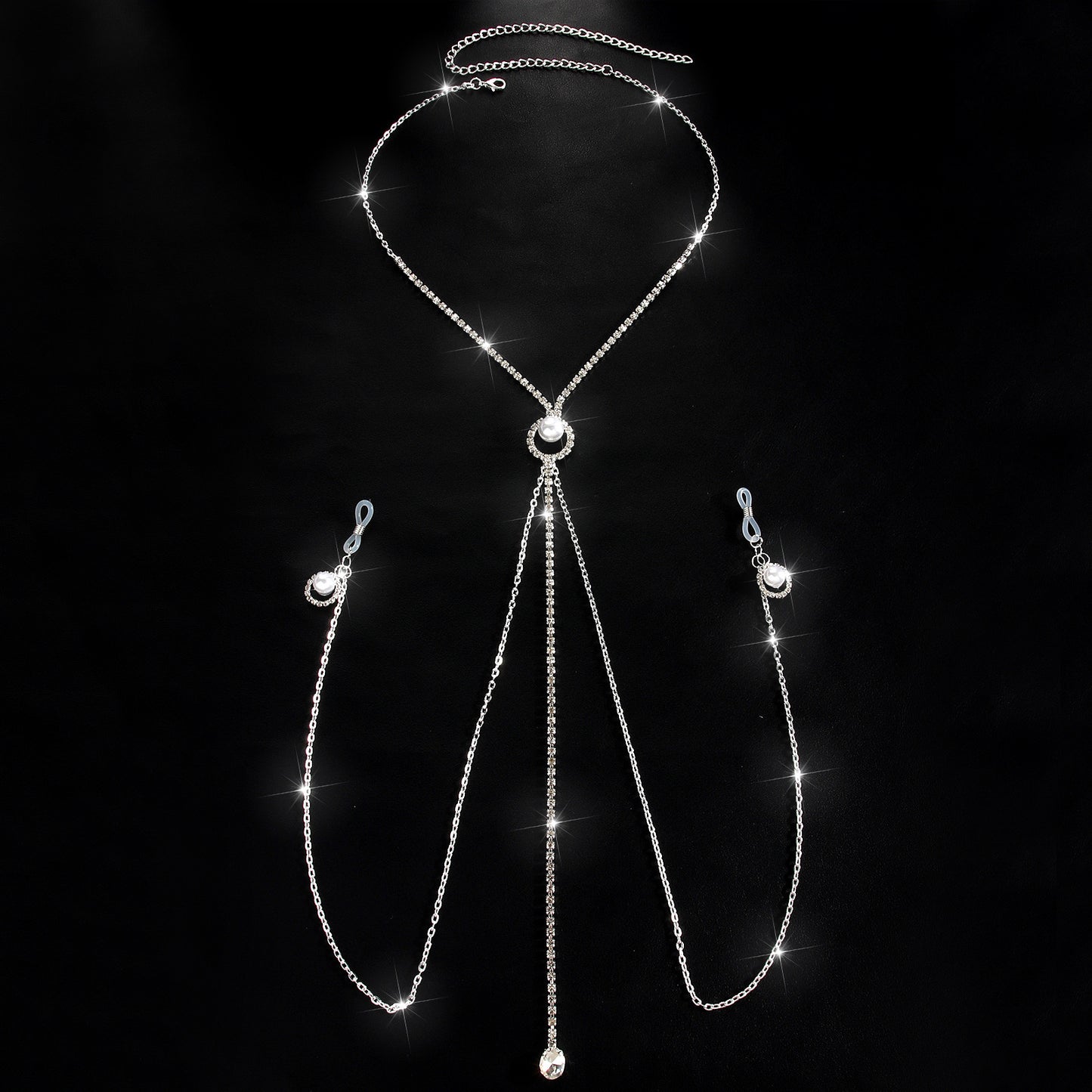 Celestial Pearls Body Chain with Nipple Jewelry
