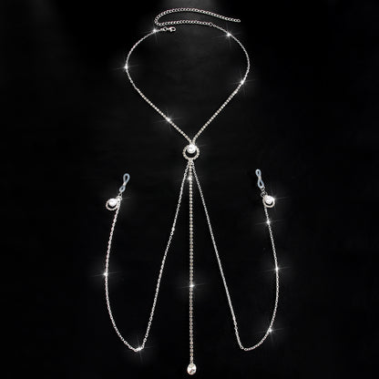 Celestial Pearls Body Chain with Nipple Jewelry