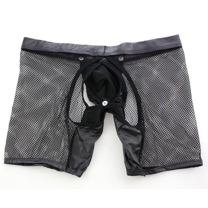 Men’s Cutout Mesh Boxer Briefs with Detachable Pouch mooods