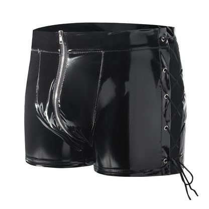 Gloss Vinyl Lace-Up Men’s Shorts mooods