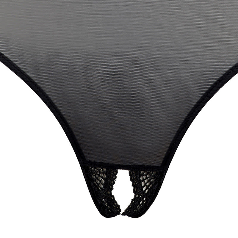 Midnight Tassel Crotchless Bodysuit