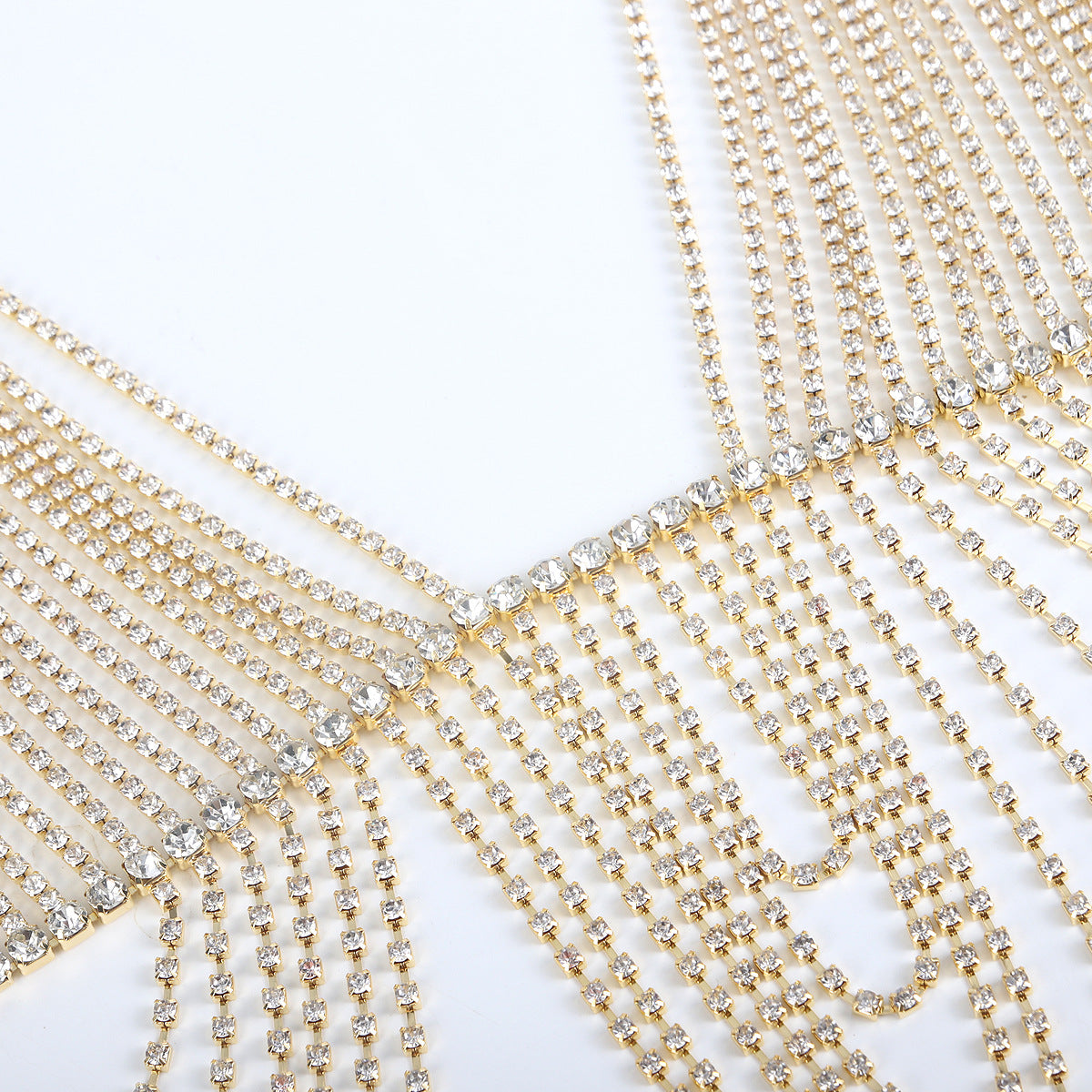 Glamour Drape Rhinestone Body Chain mooods