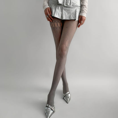 Lattice Allure Patterned Tights mooods