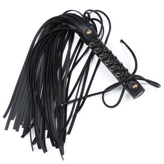 Midnight Lure Lace-Up Handle Eco-Leather Whip