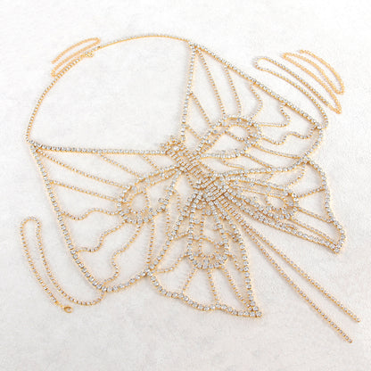 Crystal Butterfly Body Chain Top mooods