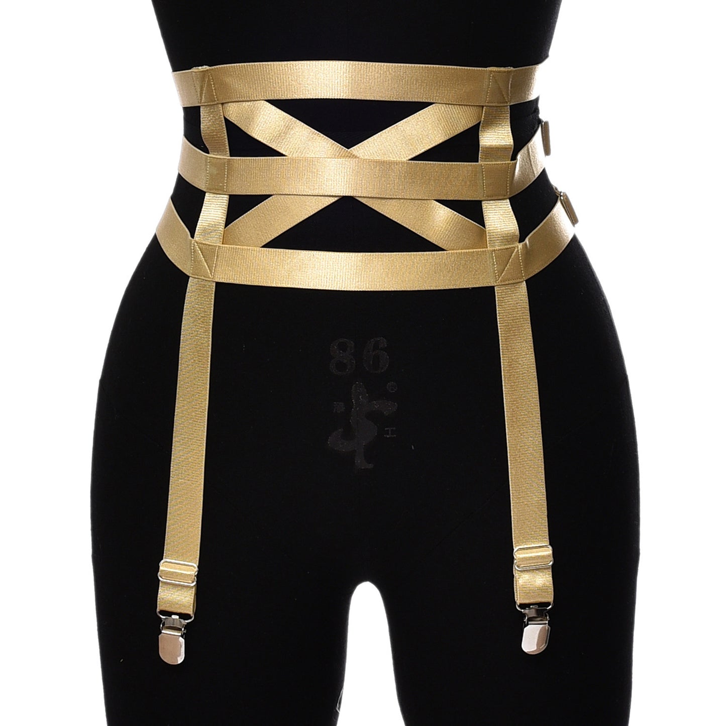 Satin Waist Harness Garter Belt