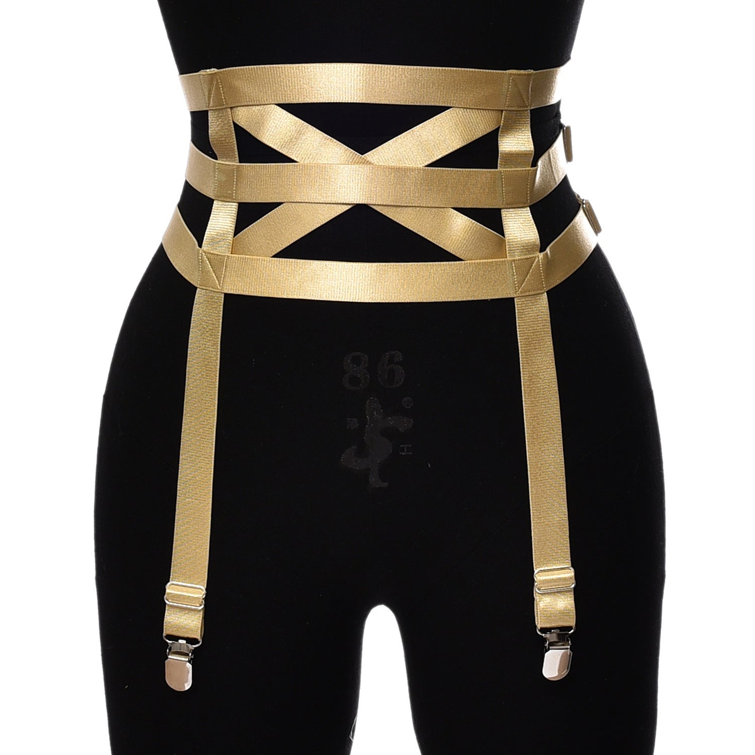 Satin Waist Harness Garter Belt