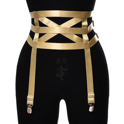Satin Waist Harness Garter Belt