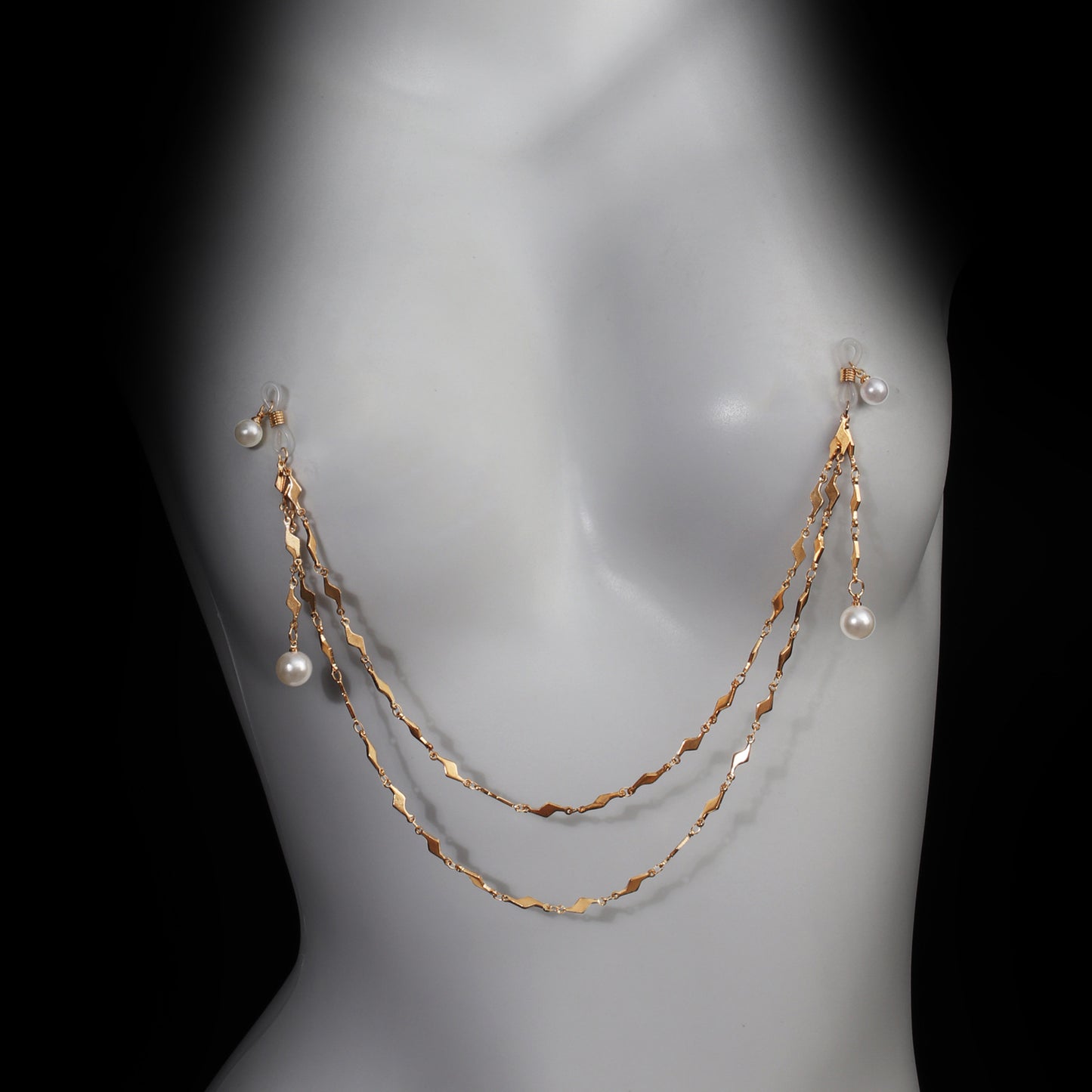 Golden Pearl Embrace Nipple Chain Jewelry