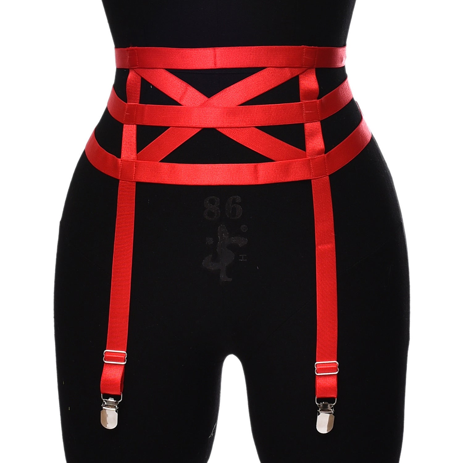 Satin Waist Harness Garter Belt