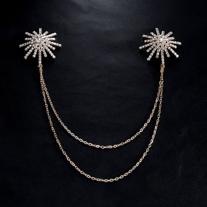 Starlight Rhinestone Nipple Stickers with Chain