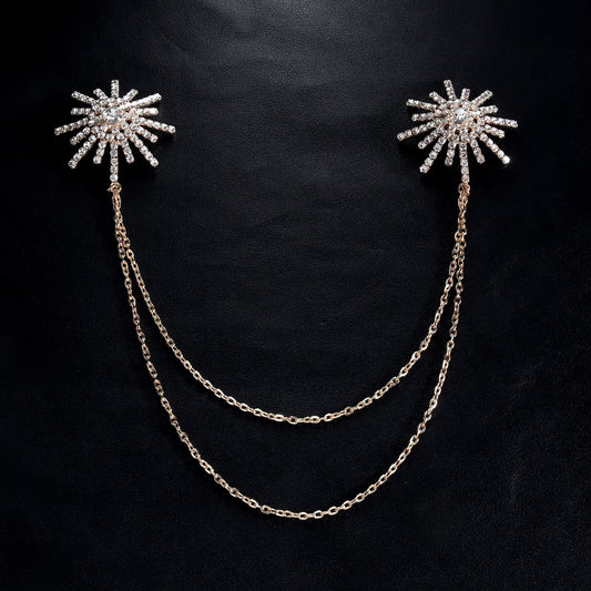 Starlight Rhinestone Nipple Stickers with Chain