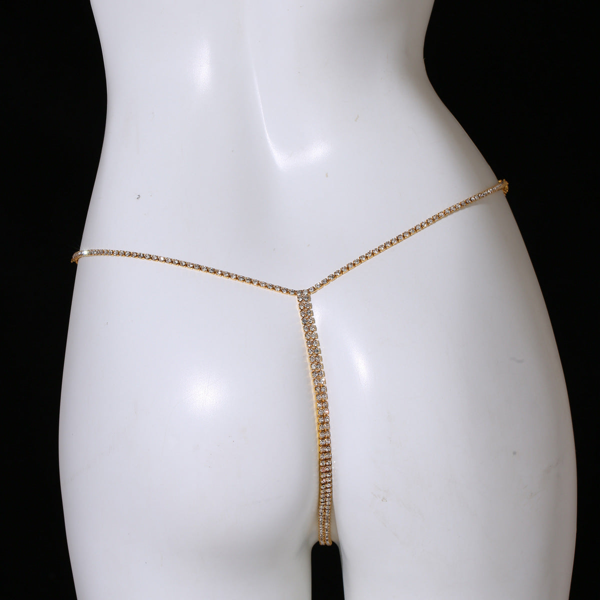 Golden Spark Rhinestone Thong mooods