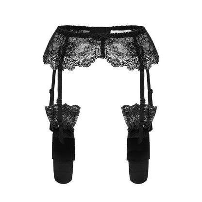 Lace Ruffle Hold-Up Garter Ensemble mooods