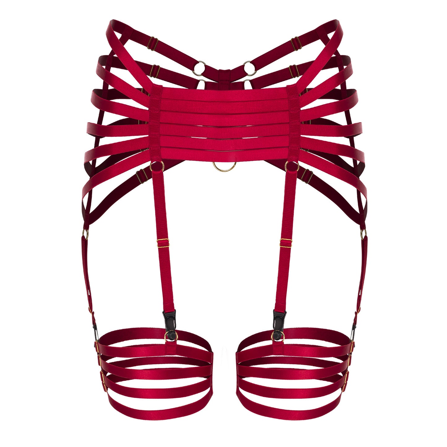 Crimson Allure Garter Harness