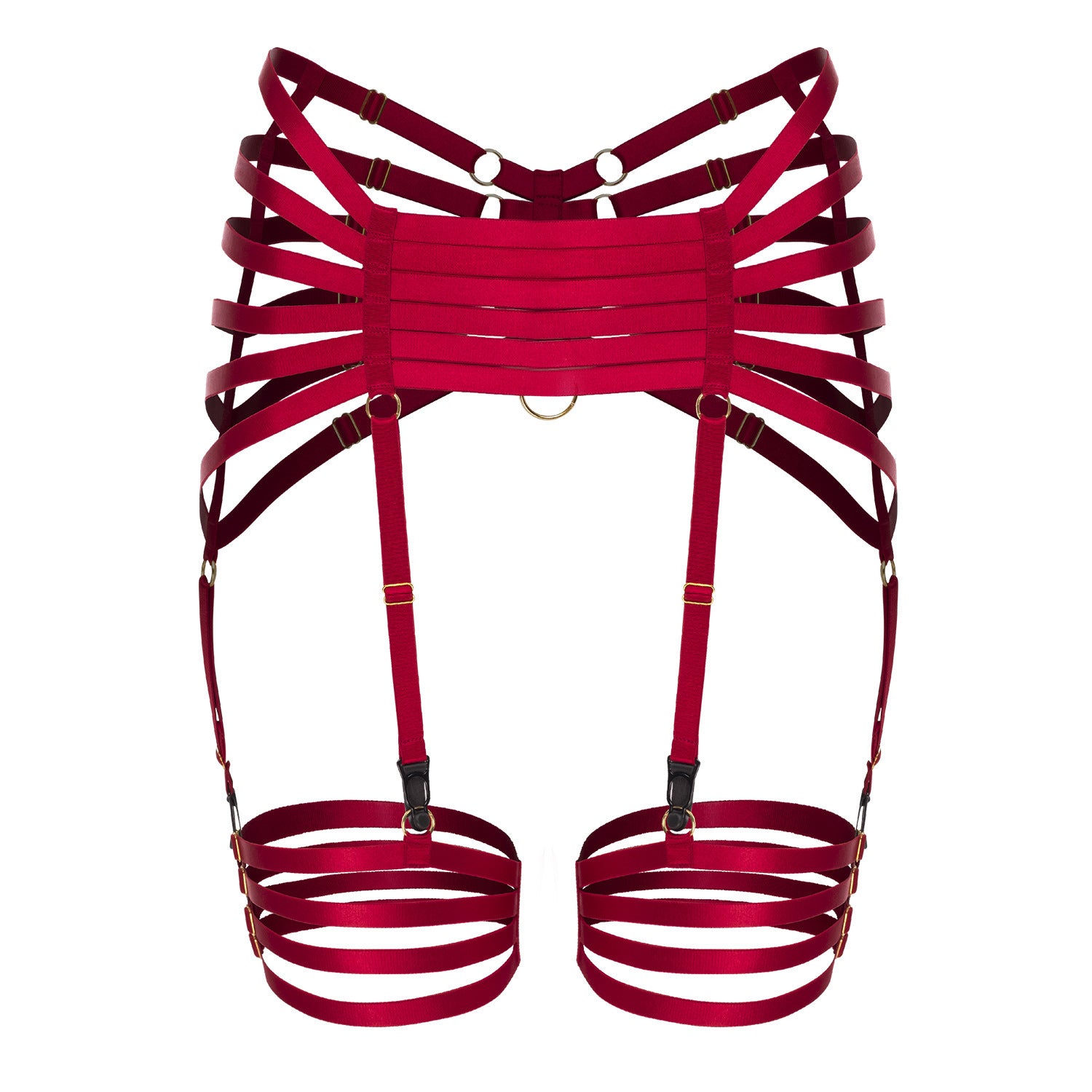 Crimson Allure Garter Harness