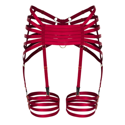 Crimson Allure Garter Harness