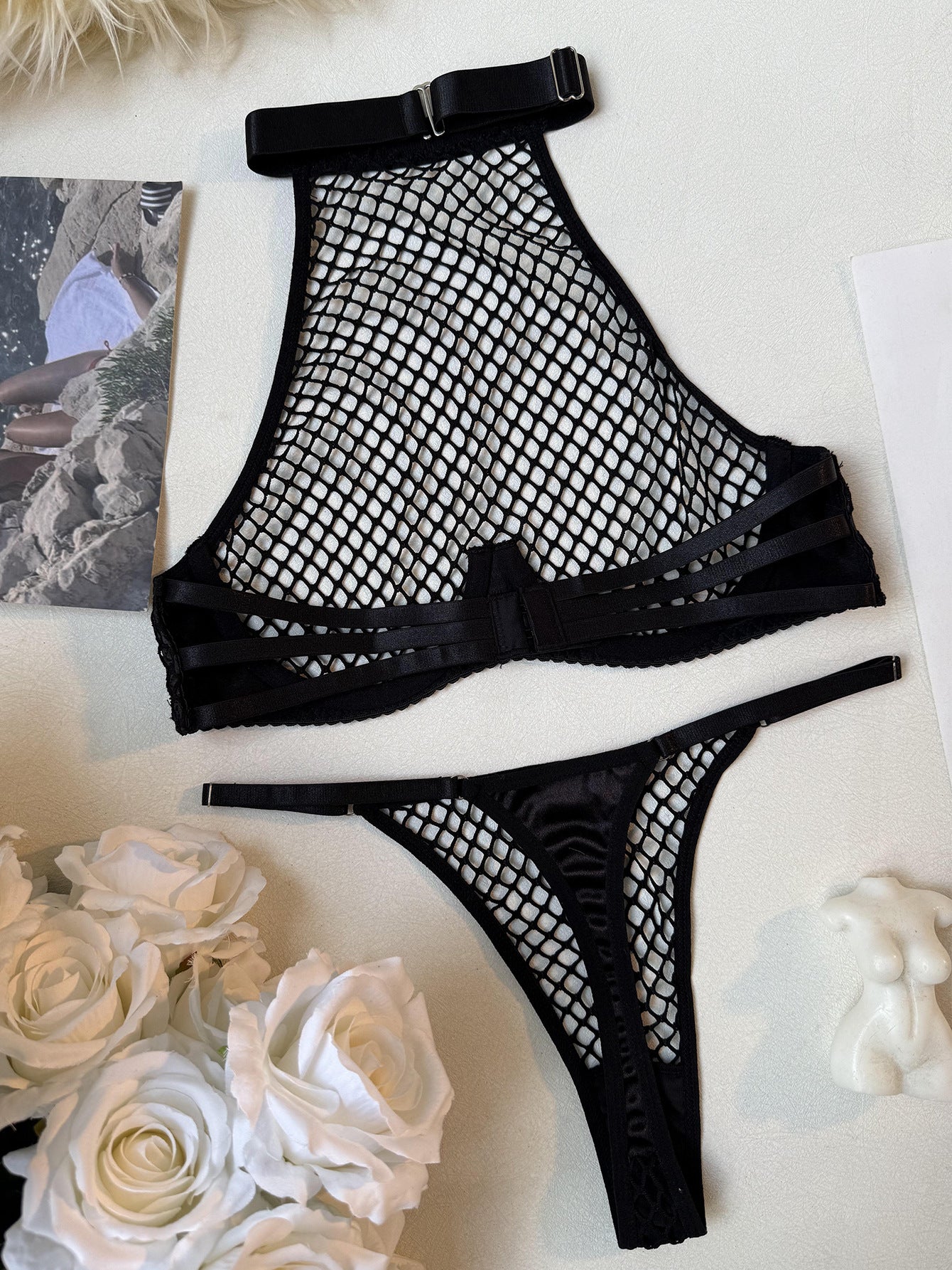 Obsidian Net Lingerie Set mooods