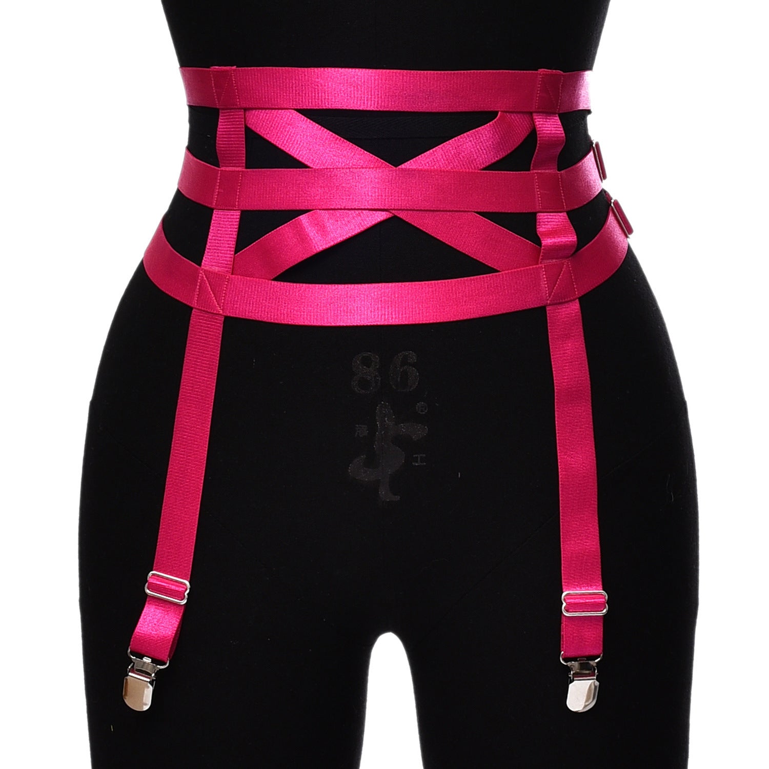 Satin Waist Harness Garter Belt
