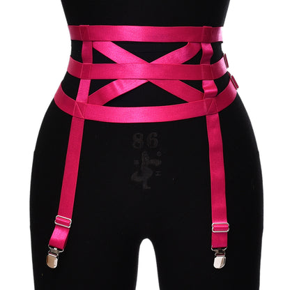 Satin Waist Harness Garter Belt