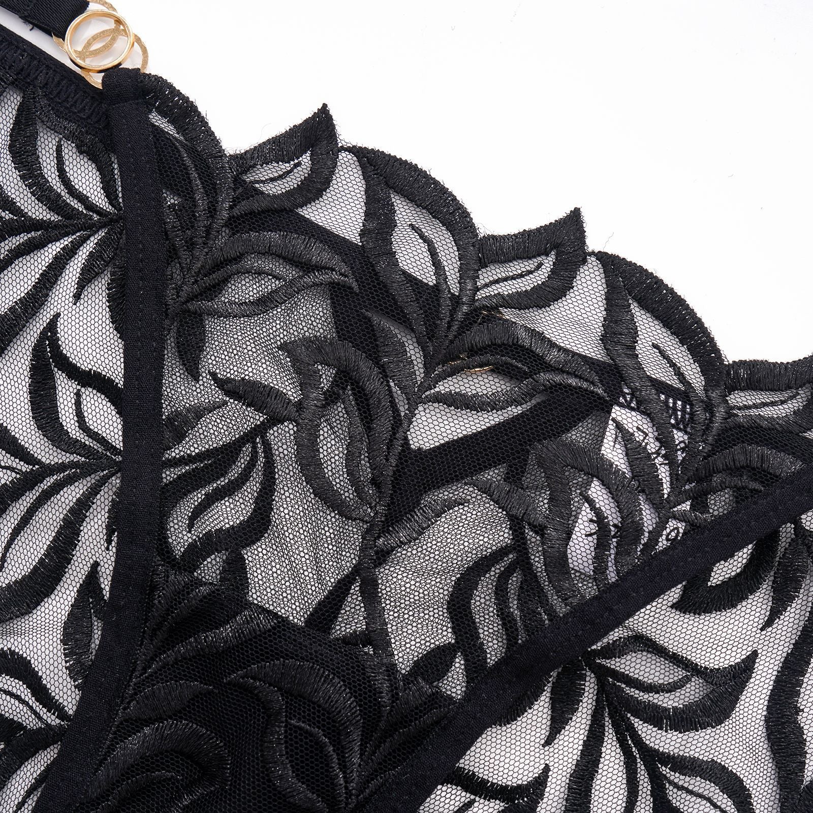 See-Through Thong – Sheer Embroidered Lace Panty