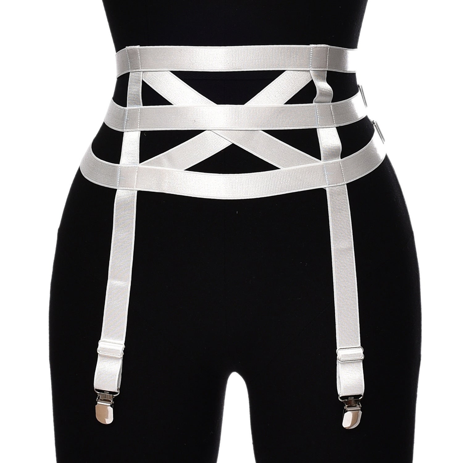 Satin Waist Harness Garter Belt