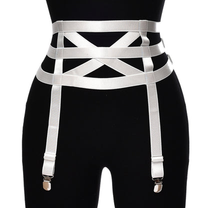 Satin Waist Harness Garter Belt