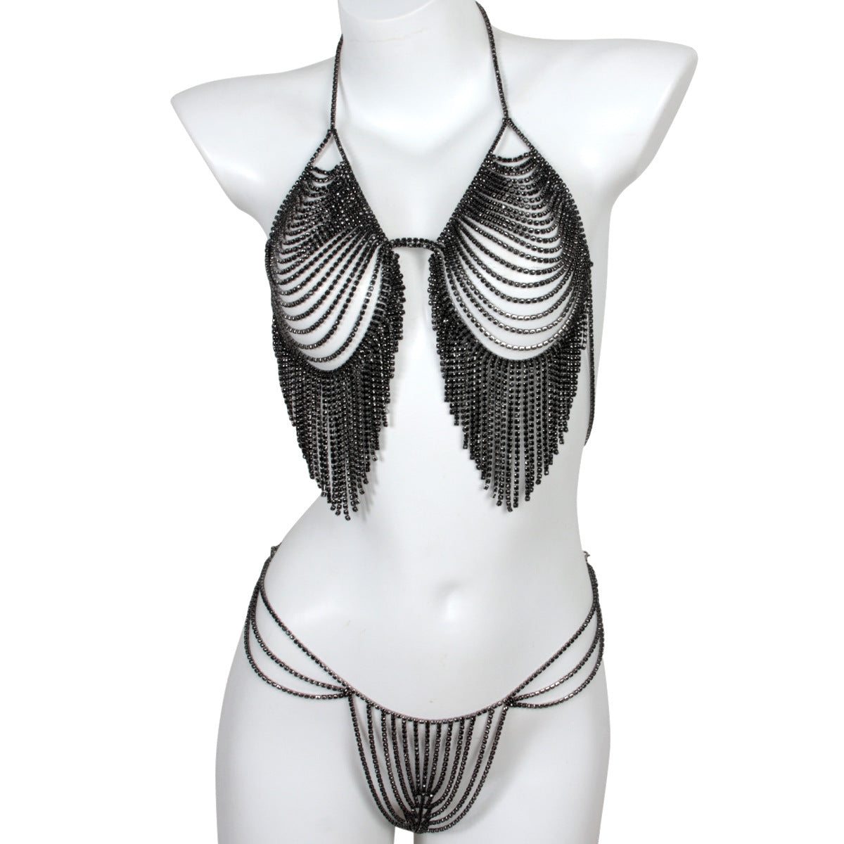 Midnight Siren Chain Lingerie Set