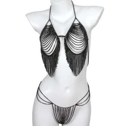 Midnight Siren Chain Lingerie Set