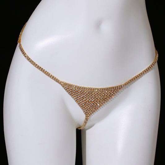 Golden Spark Rhinestone Thong mooods
