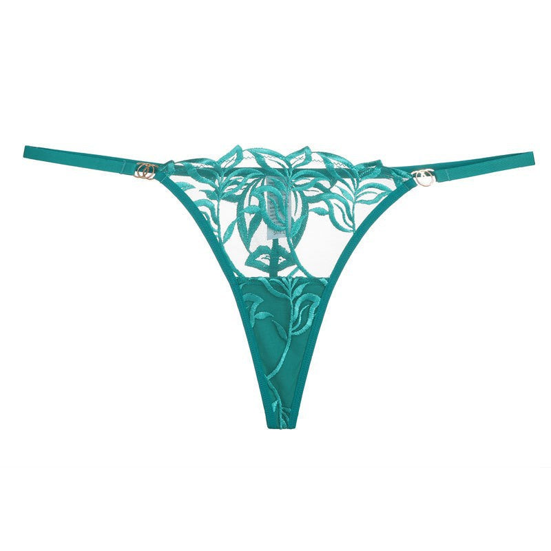 See-Through Thong – Sheer Embroidered Lace Panty