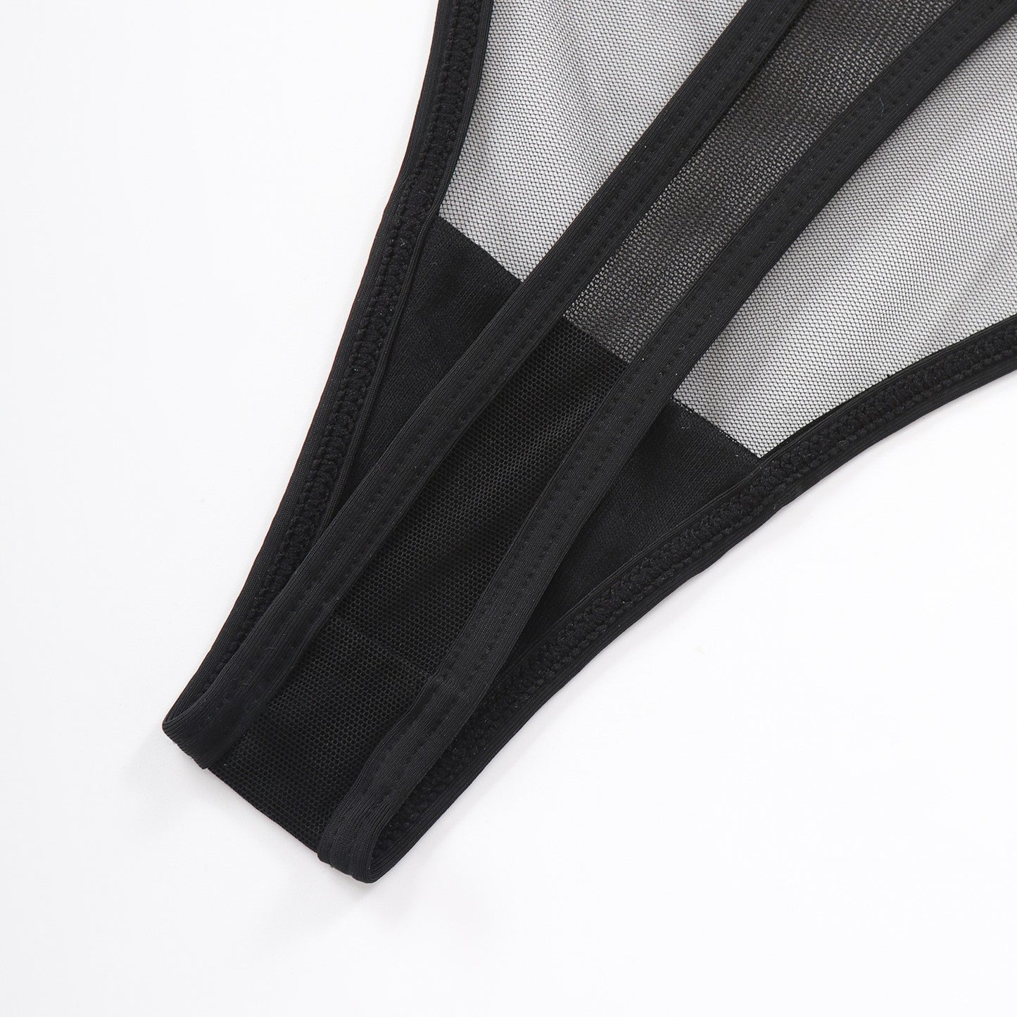 Aurum String – Sheer Mesh Thong with Gold Accent Straps mooods