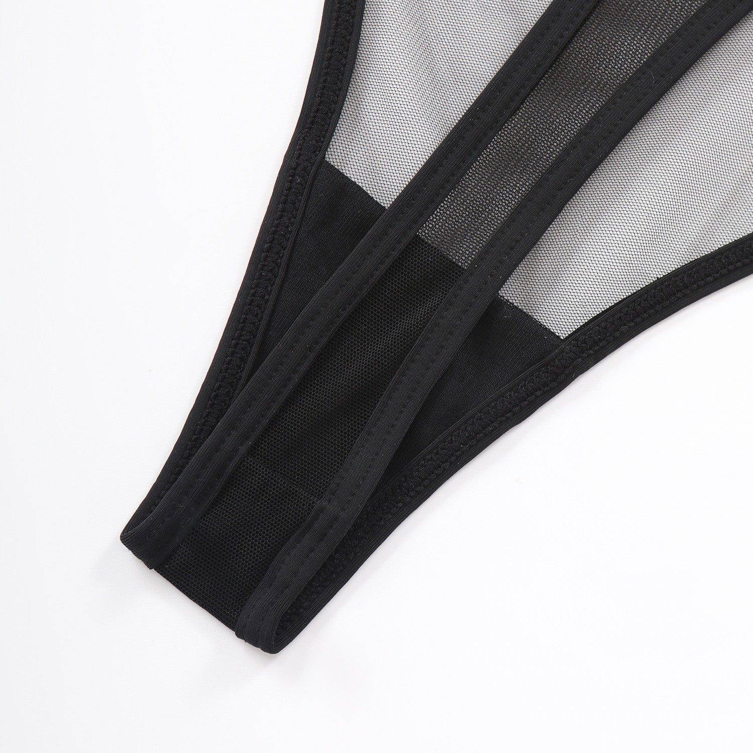 Aurum String – Sheer Mesh Thong with Gold Accent Straps mooods