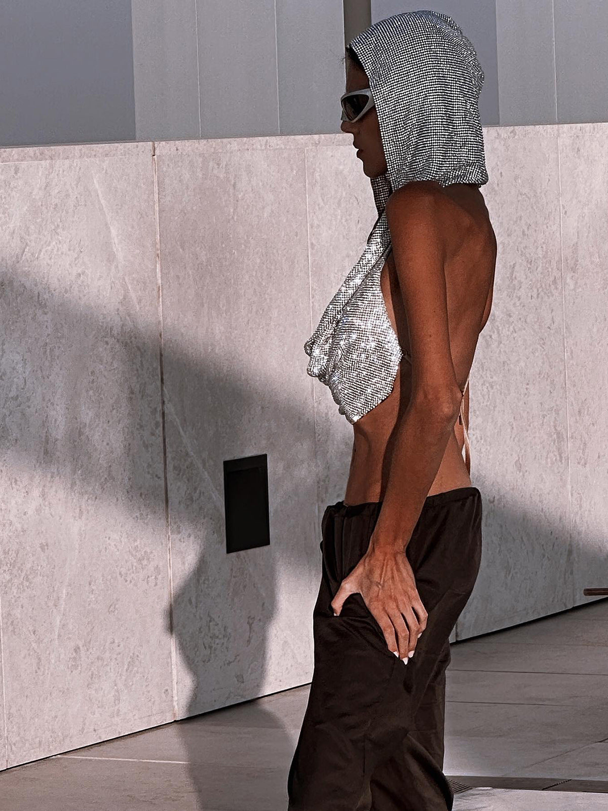 Celestial Halo – Rhinestone Hooded Crop Top mooods