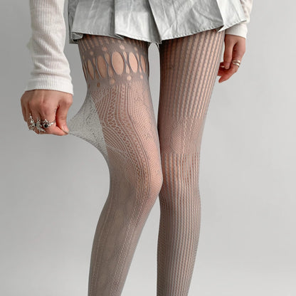 Lattice Allure Patterned Tights mooods