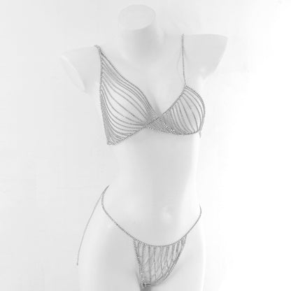 Radiant Cascade Crystal Lingerie Set mooods
