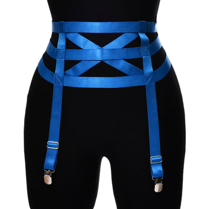 Satin Waist Harness Garter Belt