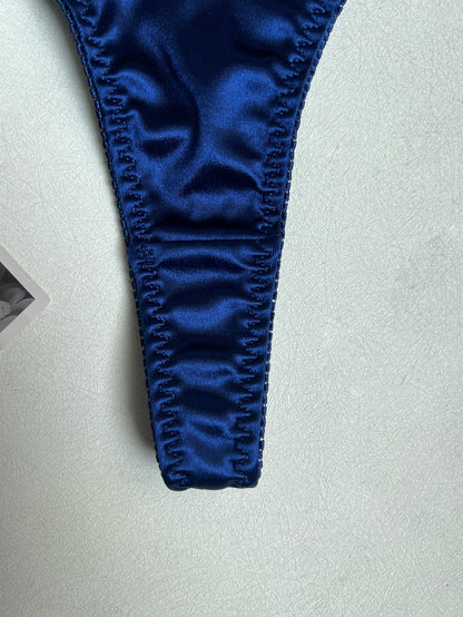 Lustrous Satin Balcony Lingerie Set