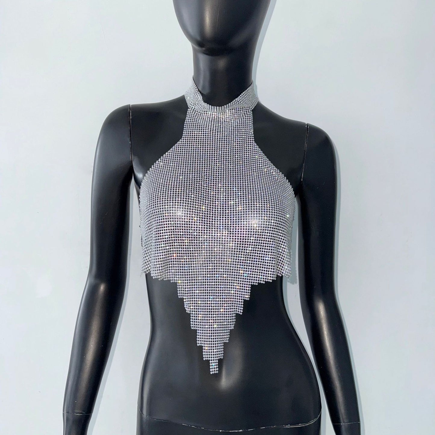 Celestial Shine Rhinestone Halter Top mooods
