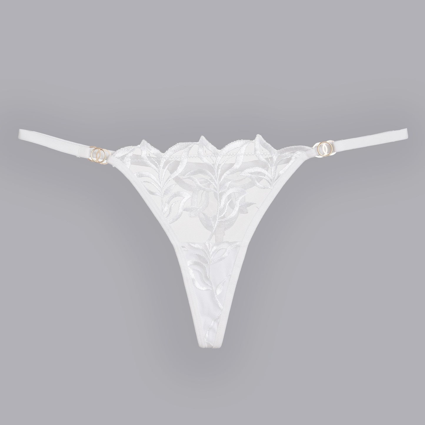 See-Through Thong – Sheer Embroidered Lace Panty