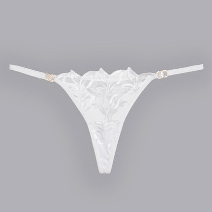 See-Through Thong – Sheer Embroidered Lace Panty