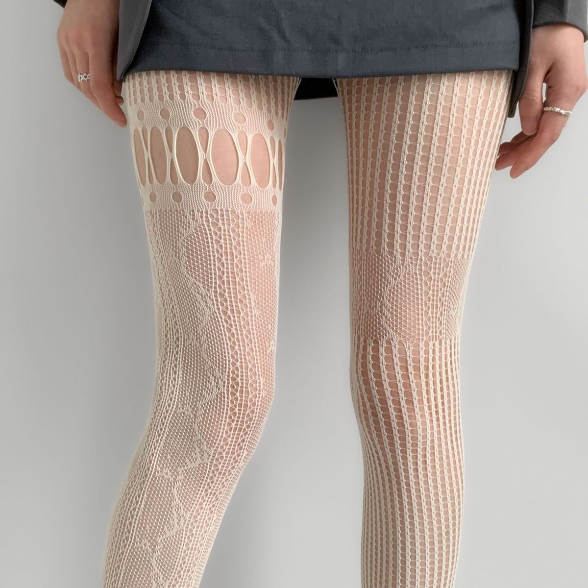 Lattice Allure Patterned Tights mooods